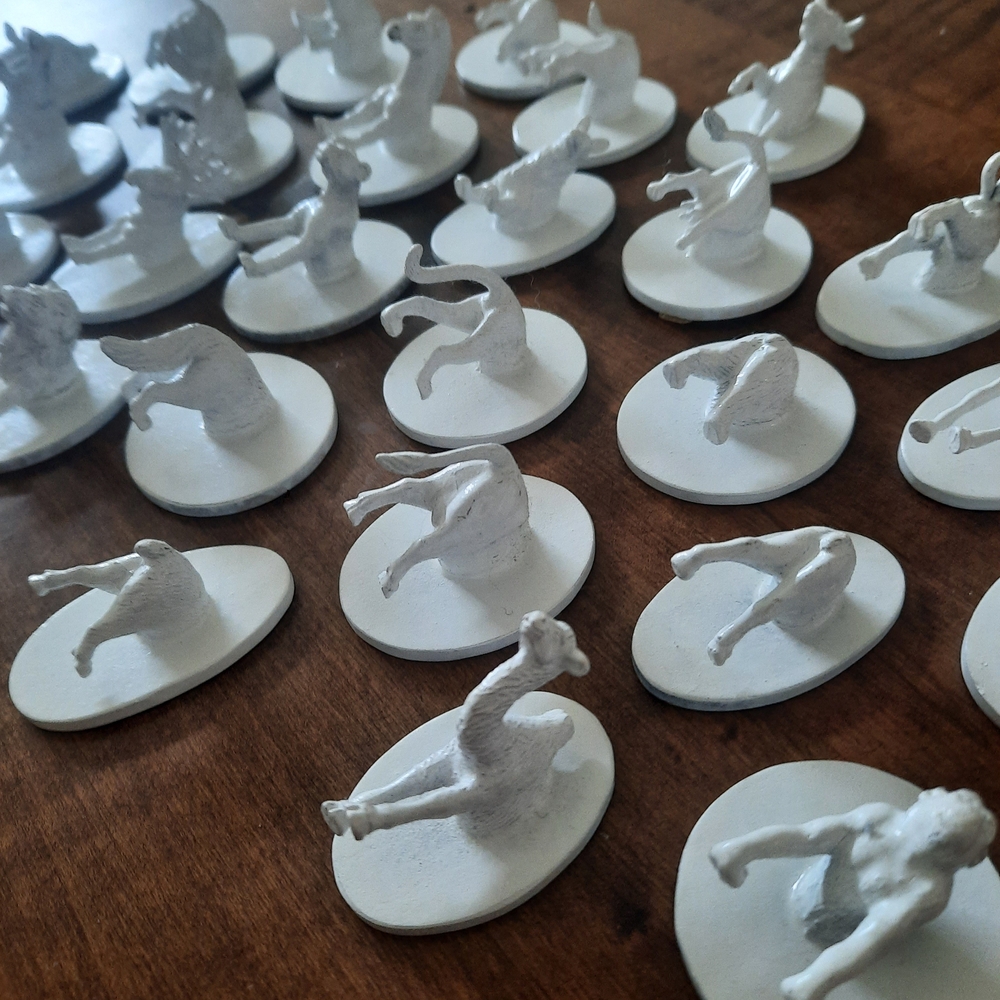 White Miniature Figures Set